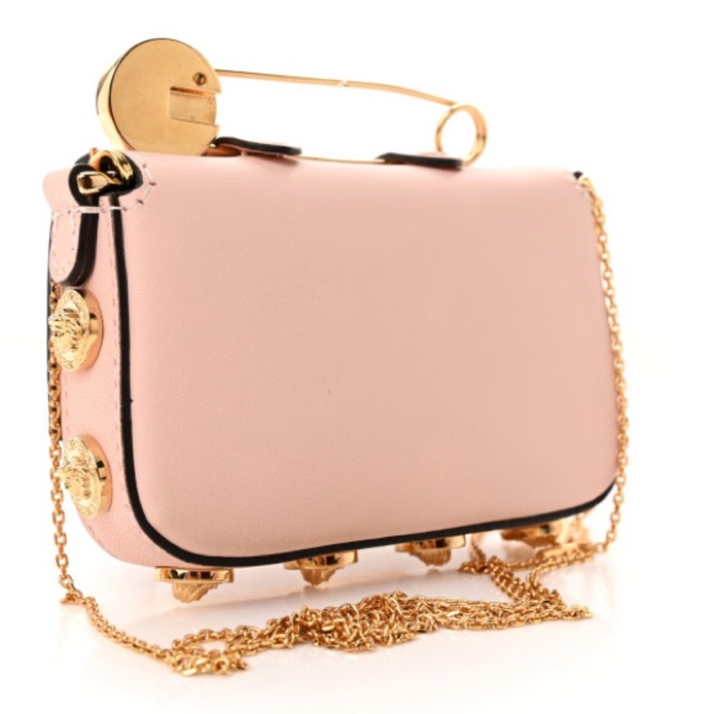Fendace Versace x fendi Medusa Studded Nano Brooch FF Baguette crossbody bag NEW - Picture 2 of 13